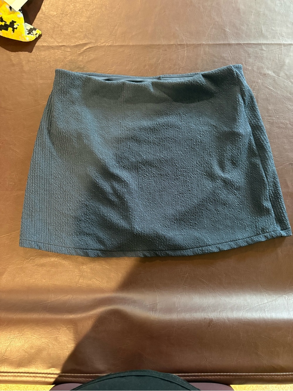 J. Crew Textured Navy Skort
